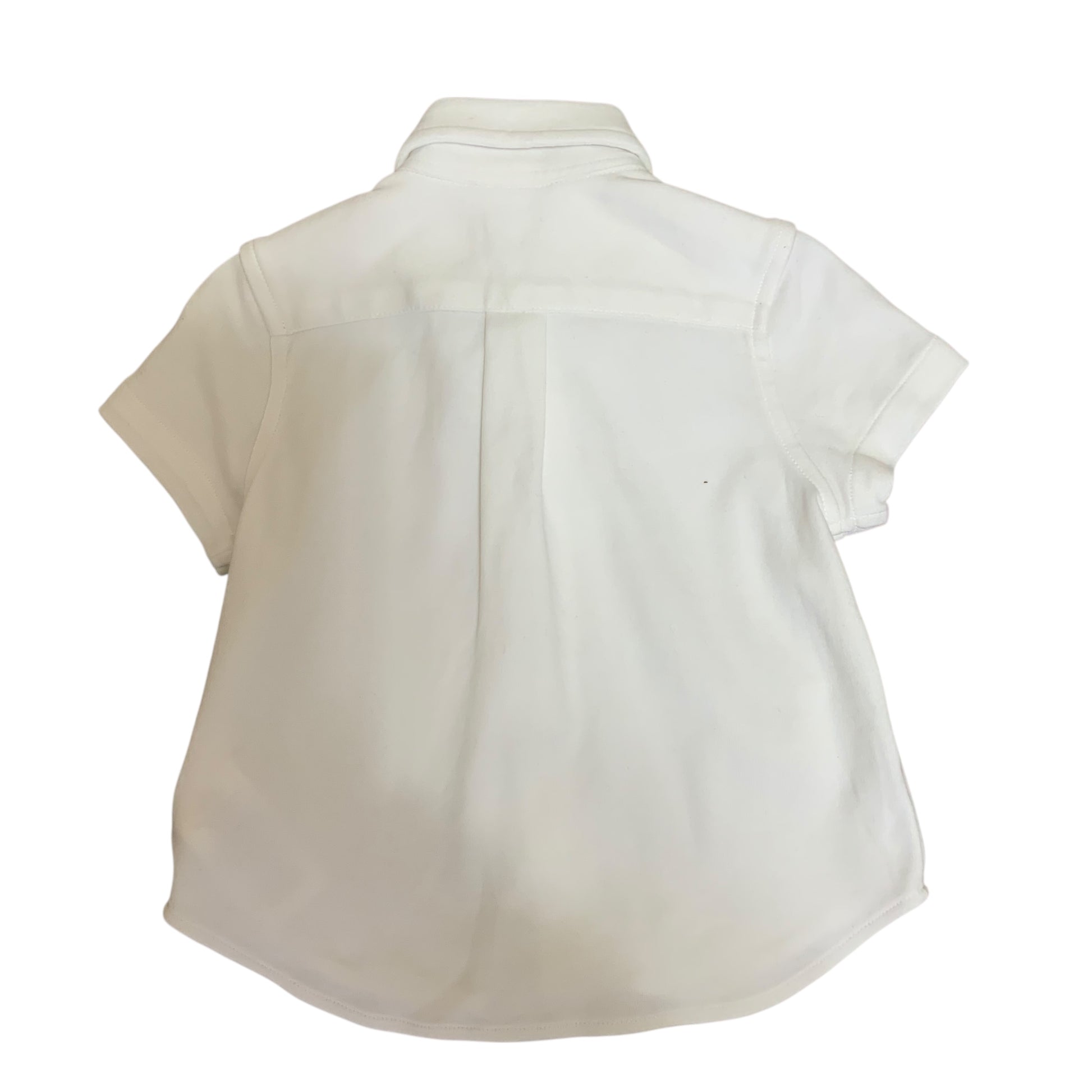 Ralph Lauren Baby Boys 2-Piece Set White Shirt & Blue Stripe Shorts | Size 9M