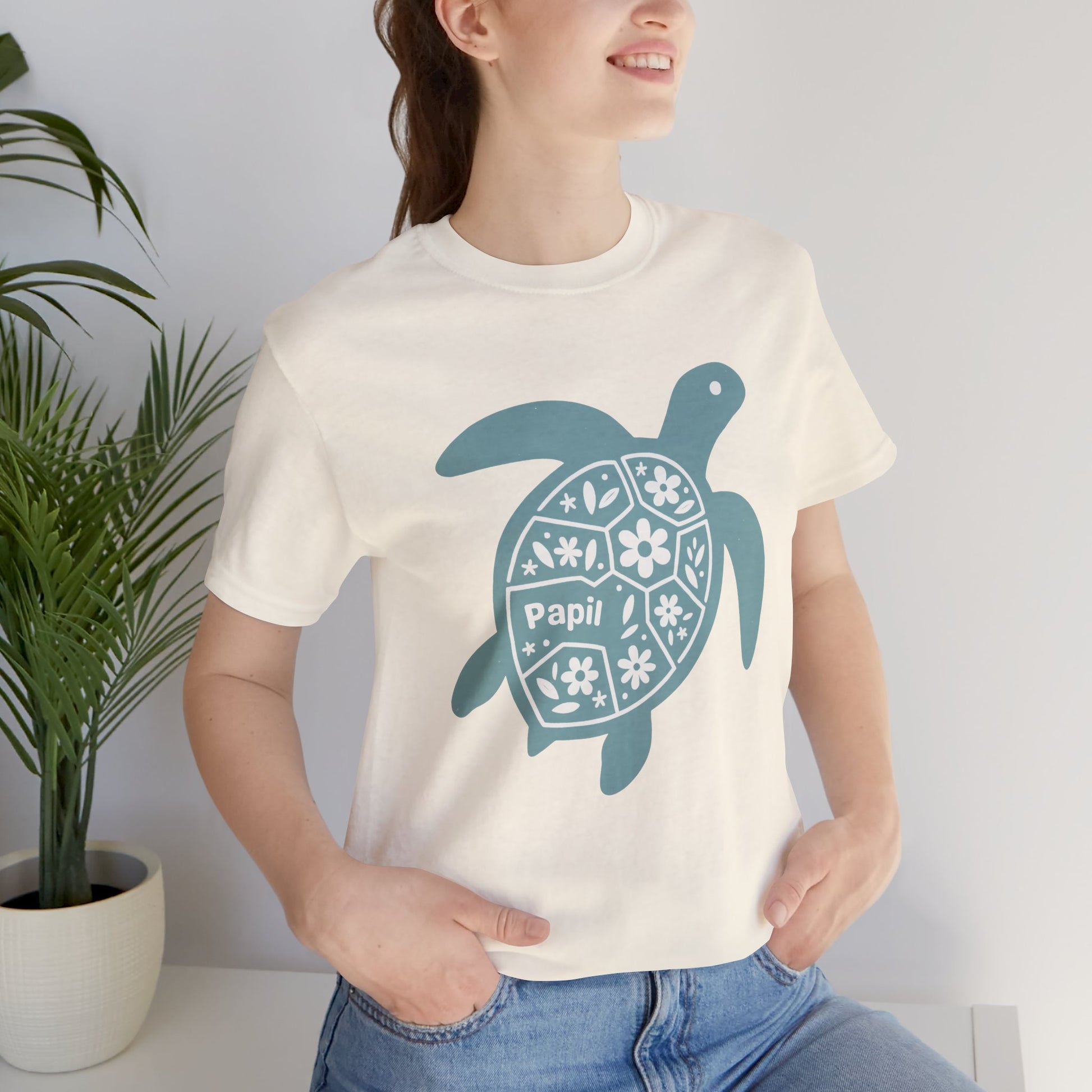 Shell Yeah! Floral Sea Turtle Unisex Graphic Tee