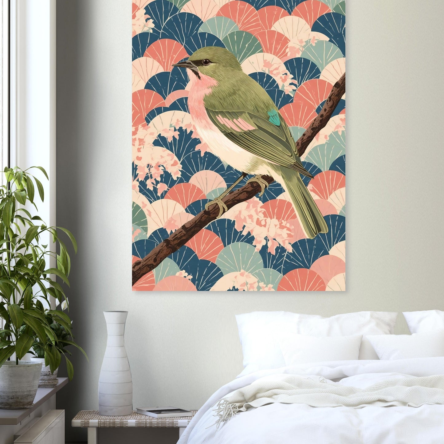 Songbird Serenity Japanese Art Wall Poster