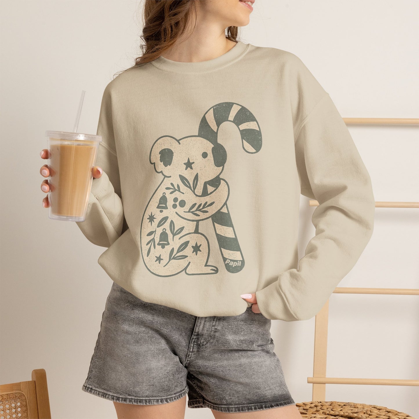 G'day Koala Christmas Sweatshirt, Cosy Botanical Unisex Jumper for the Aussie Holidays