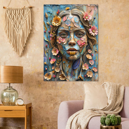 Bloom & Fracture Surreal Portrait Wall Art Poster