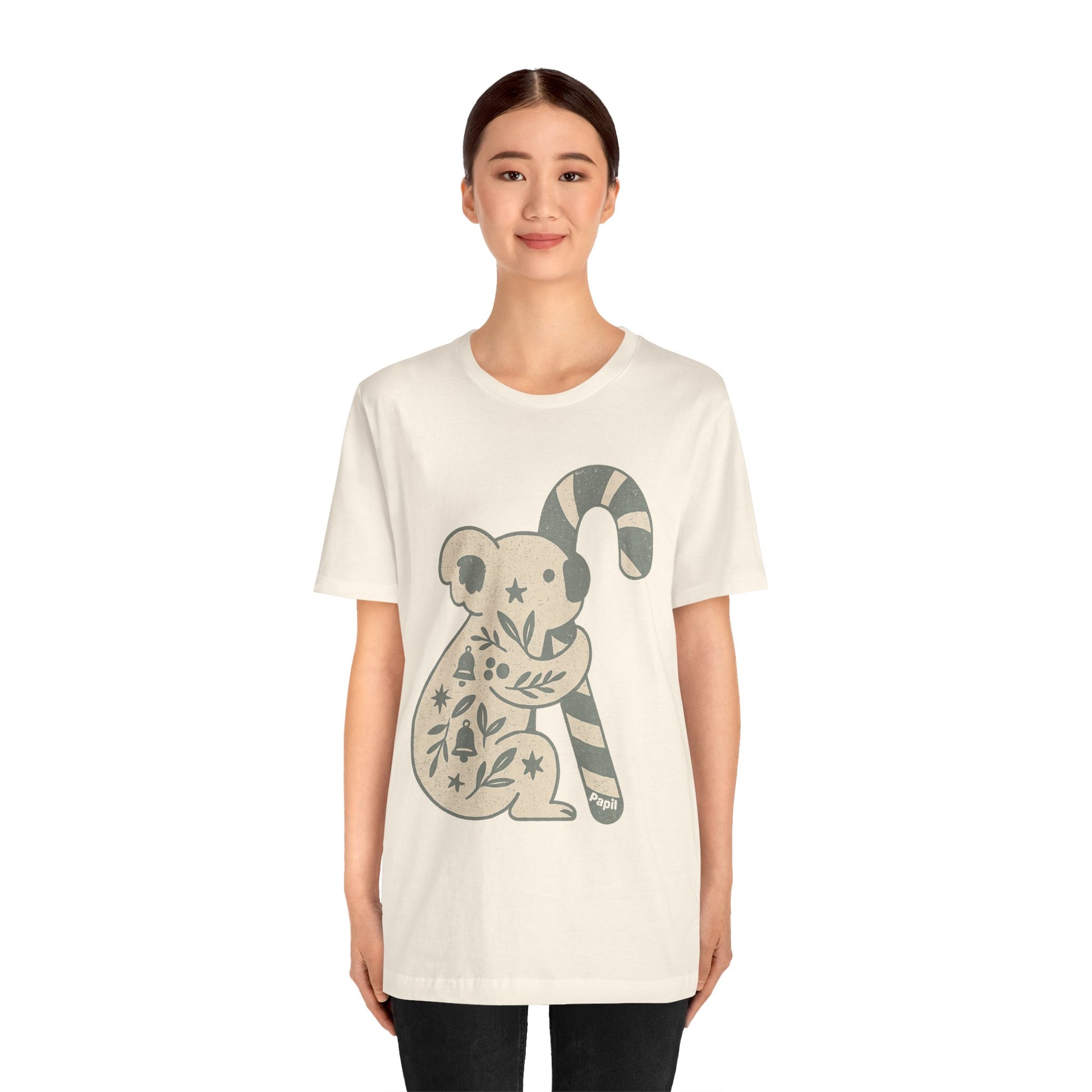 G'day Koala Christmas Tee, Cosy Botanical Unisex Aussie Holiday Shirt