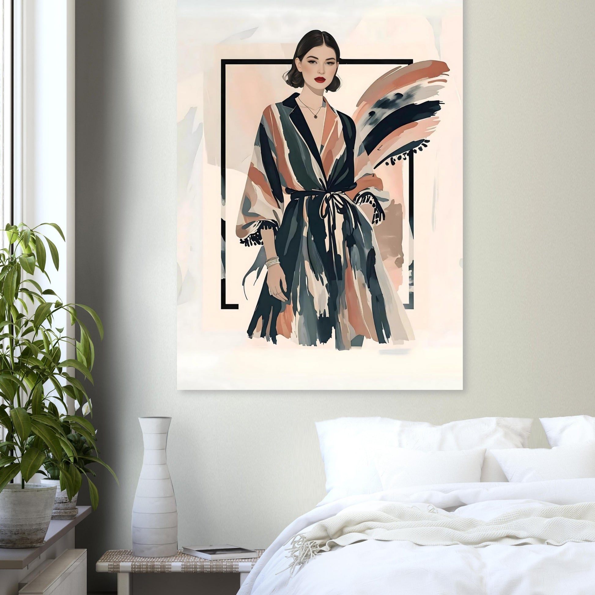 Kimono Chic Fashion Illustration Wall Art Poster