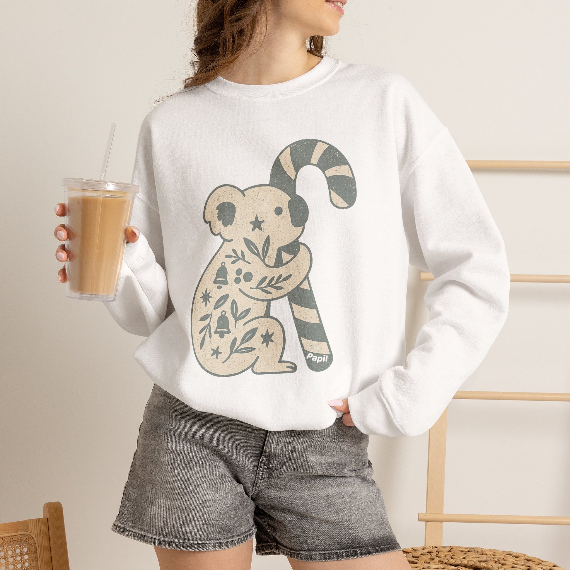 G'day Koala Christmas Sweatshirt, Cosy Botanical Unisex Jumper for the Aussie Holidays