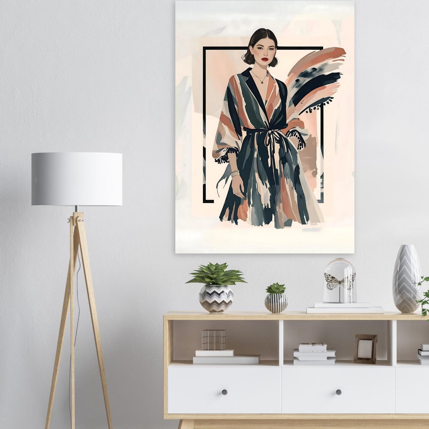 Kimono Chic Fashion Illustration Wall Art Poster