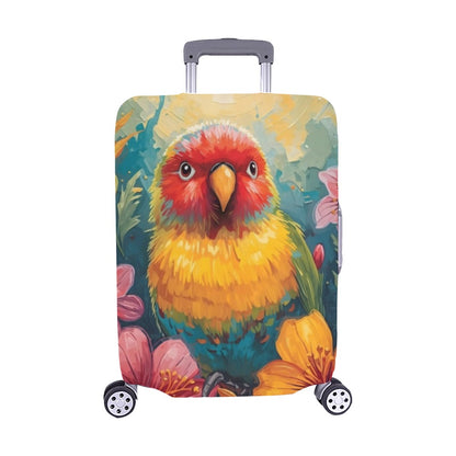 Tropical Lovebird Luggage Cover One Size ART00018 Luggage Cover (22"-25") (Medium)