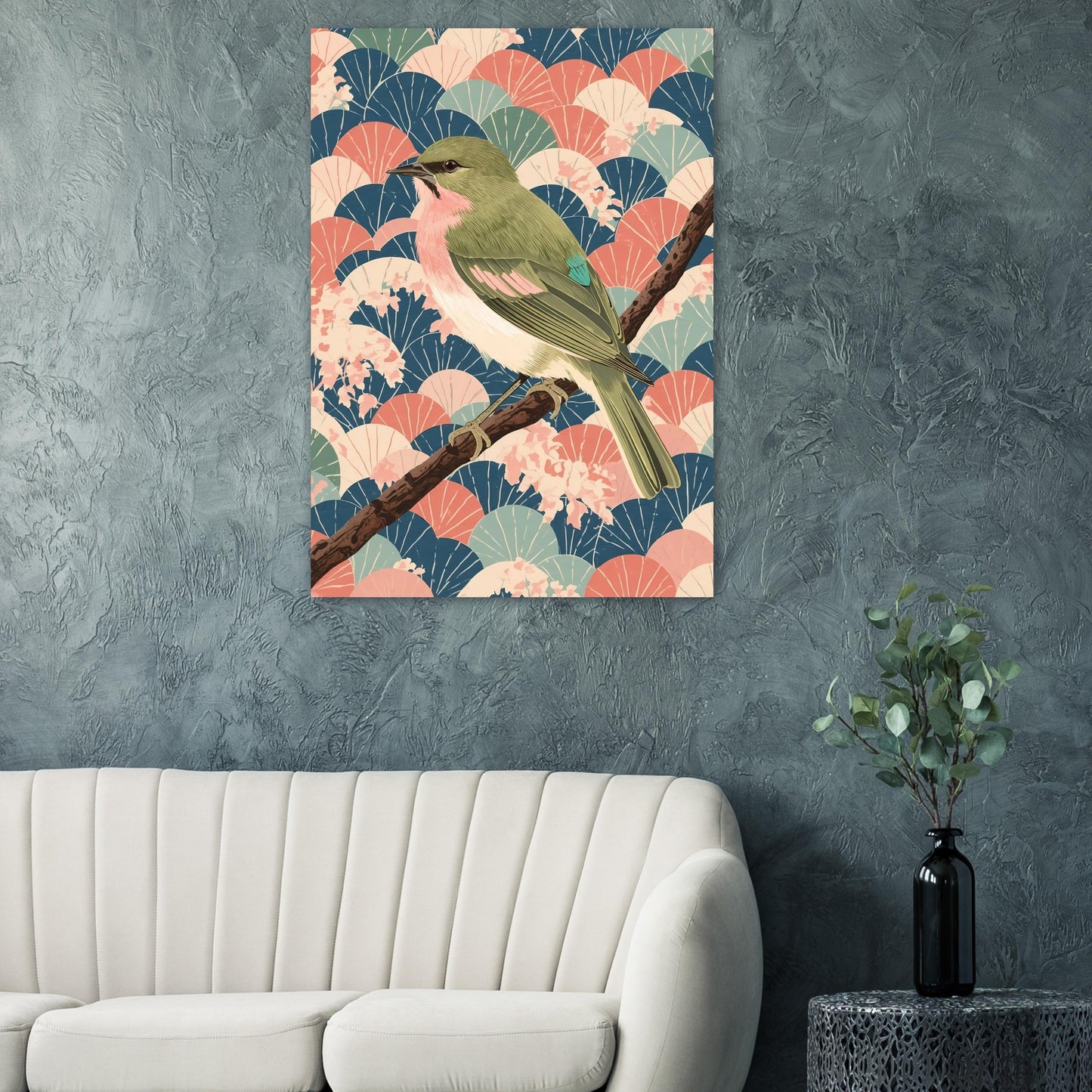 Songbird Serenity Japanese Art Wall Poster