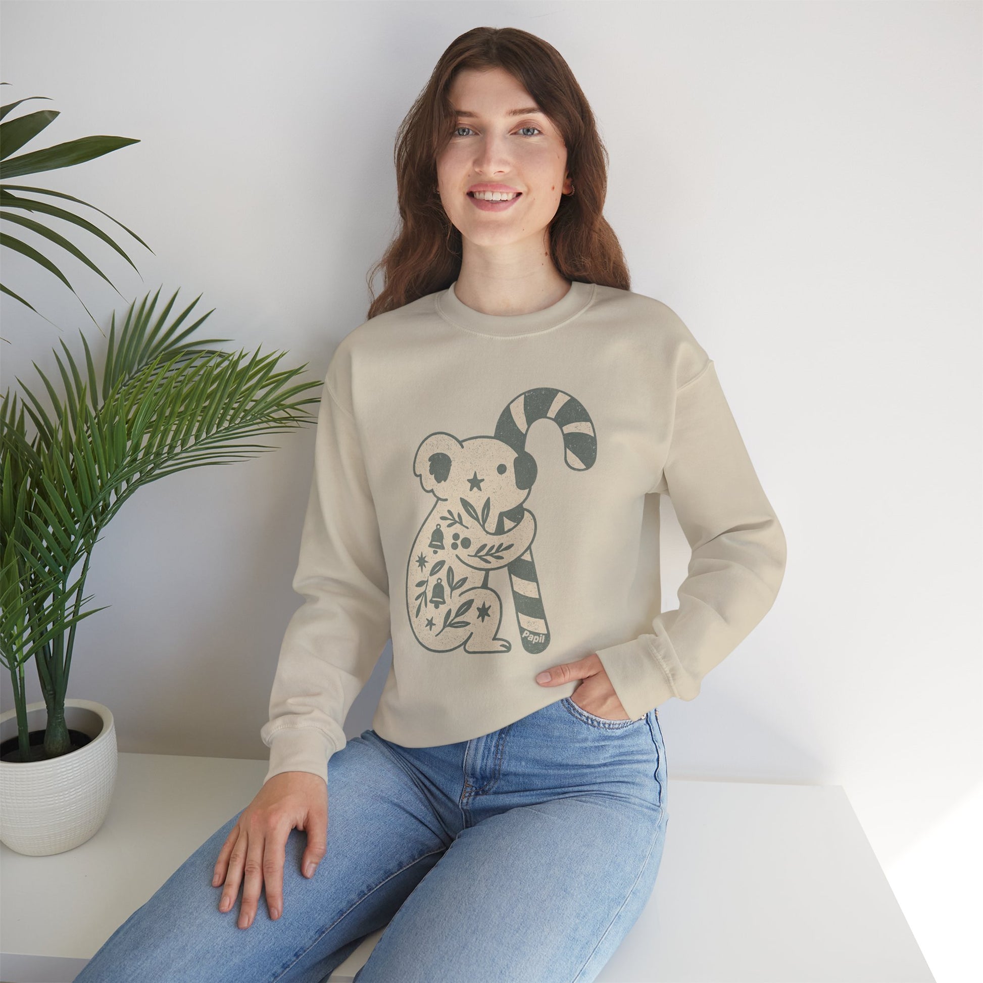 G'day Koala Christmas Sweatshirt, Cosy Botanical Unisex Jumper for the Aussie Holidays
