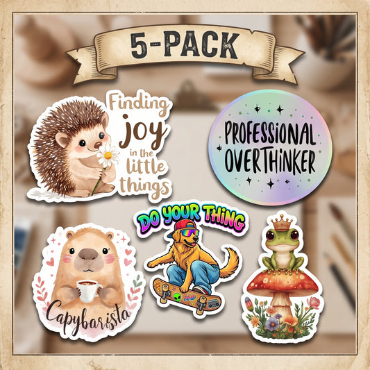 Best Sellers Sticker 5-Pack | Waterproof Vinyl Decal Bundle