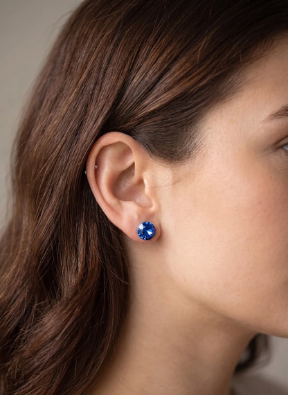 Crystal Stud Earrings 3-Pack – Stainless Steel, Pick Any 3 Colours
