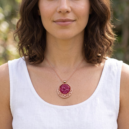Sparkle & Shine Glitter Star Pendant Necklace, Handmade Statement Piece