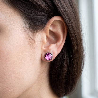 Wild Animal Print Stud Earrings, Handmade Everyday Statement Studs