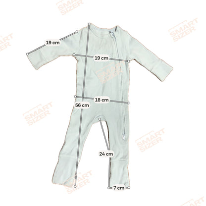 Country Road Baby One Piece | Blue Waffle Knit | Size 000 (0-3M) | Pre-Owned
