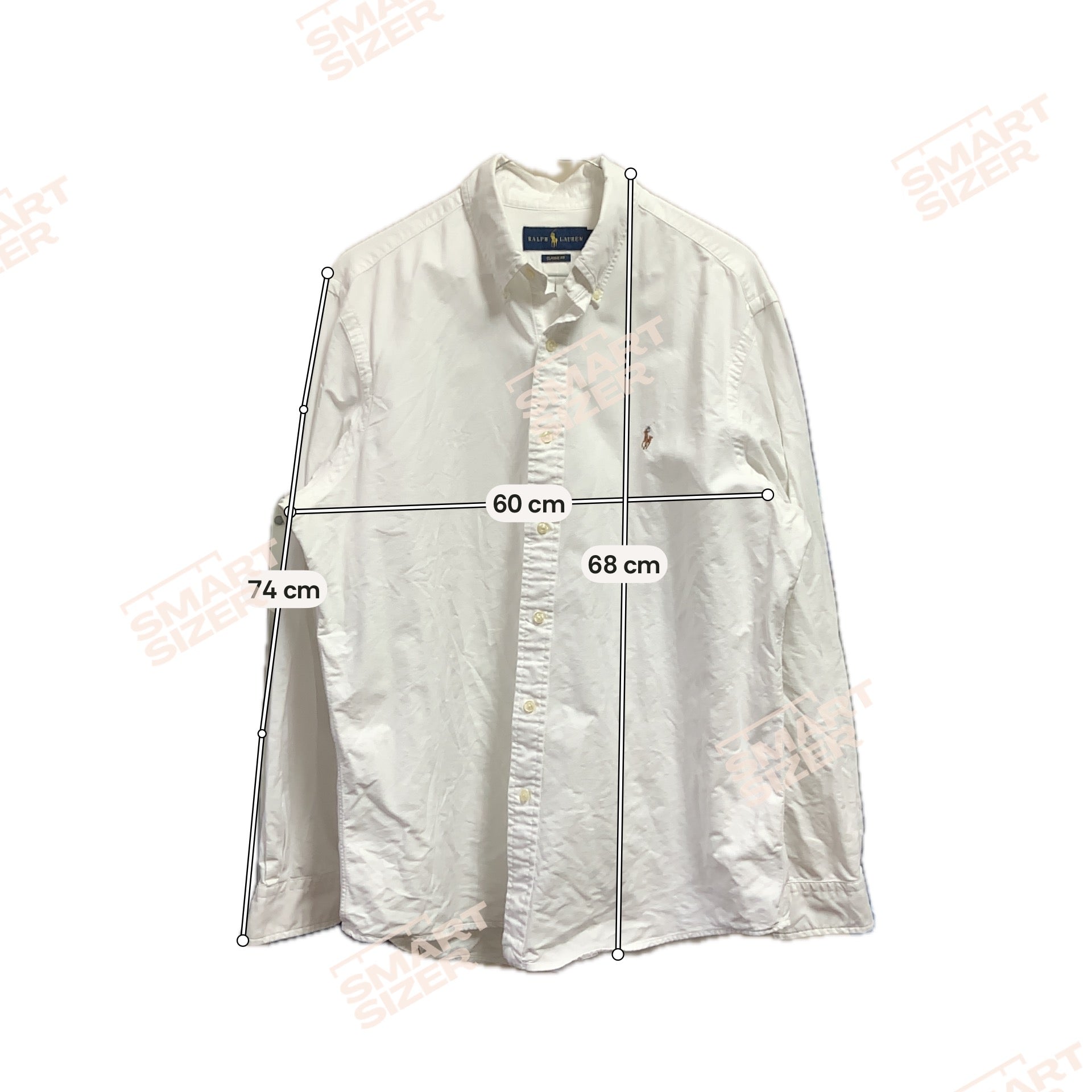 Ralph Lauren Iconic Custom Fit White Oxford Shirt| Size L | Pre-Owned