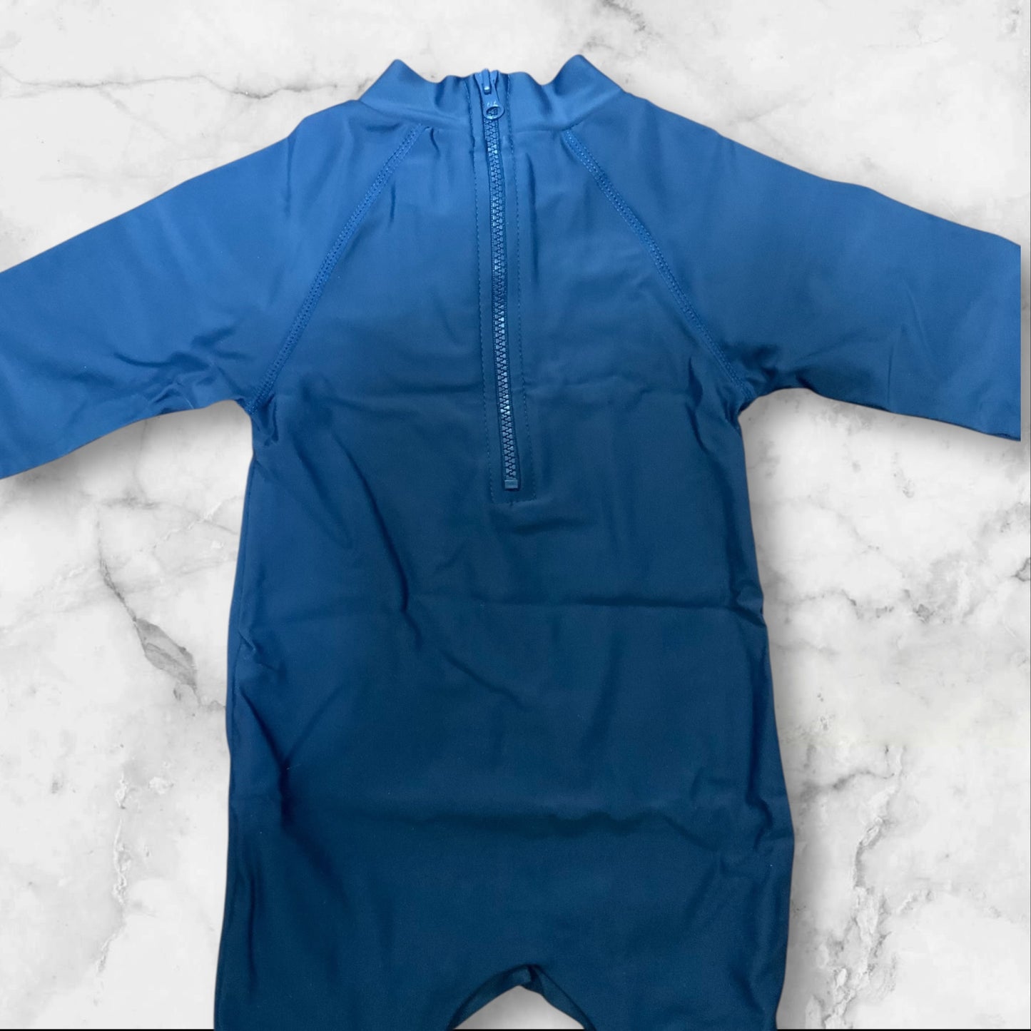 Seed Baby Onesie | UV Sun Protection | Blue Cartoon Octopus | Size 0 (6-12M) | Pre-Owned