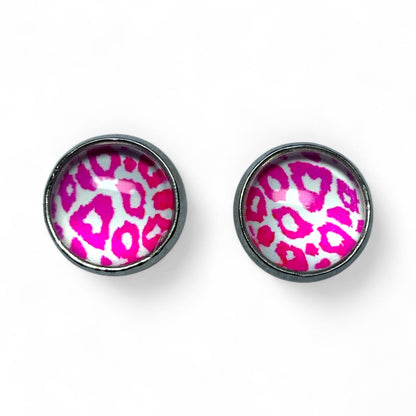 Wild Animal Print Stud Earrings, Handmade Everyday Statement Studs