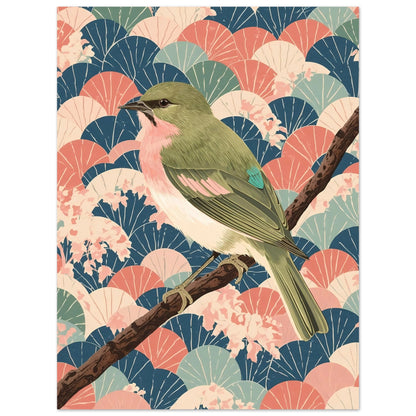 Songbird Serenity Japanese Art Wall Poster 45x60 cm 18x24″