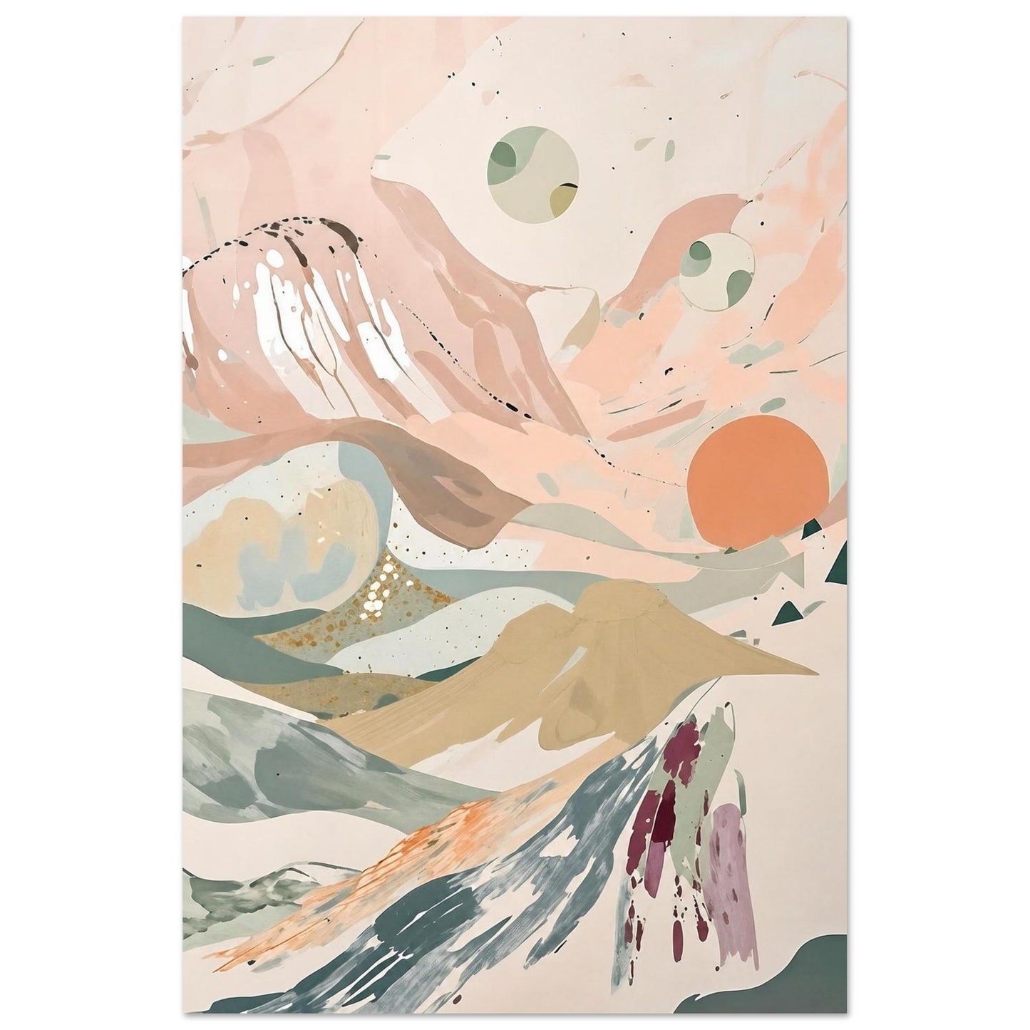 Celestial Desert Dreams Abstract Wall Art Poster 40x60 cm 16x24″