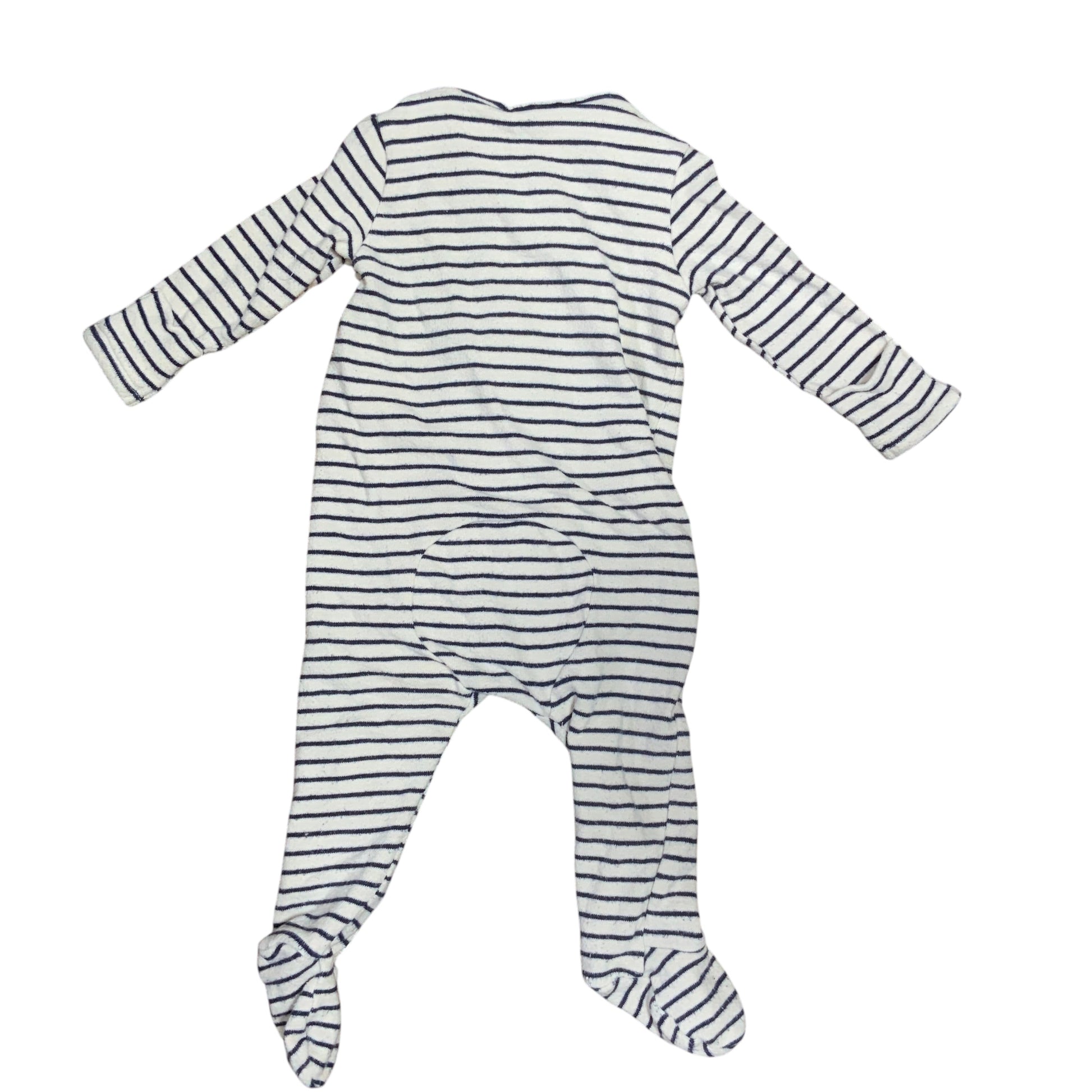 Seed Heritage Baby One Piece | Cream Navy Stripe | Size 00 (3-6M) | Pre-Owned