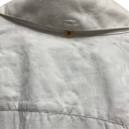 Ted Baker London White Embossed Shirt | Size 4 (Large) | Pre-Owned
