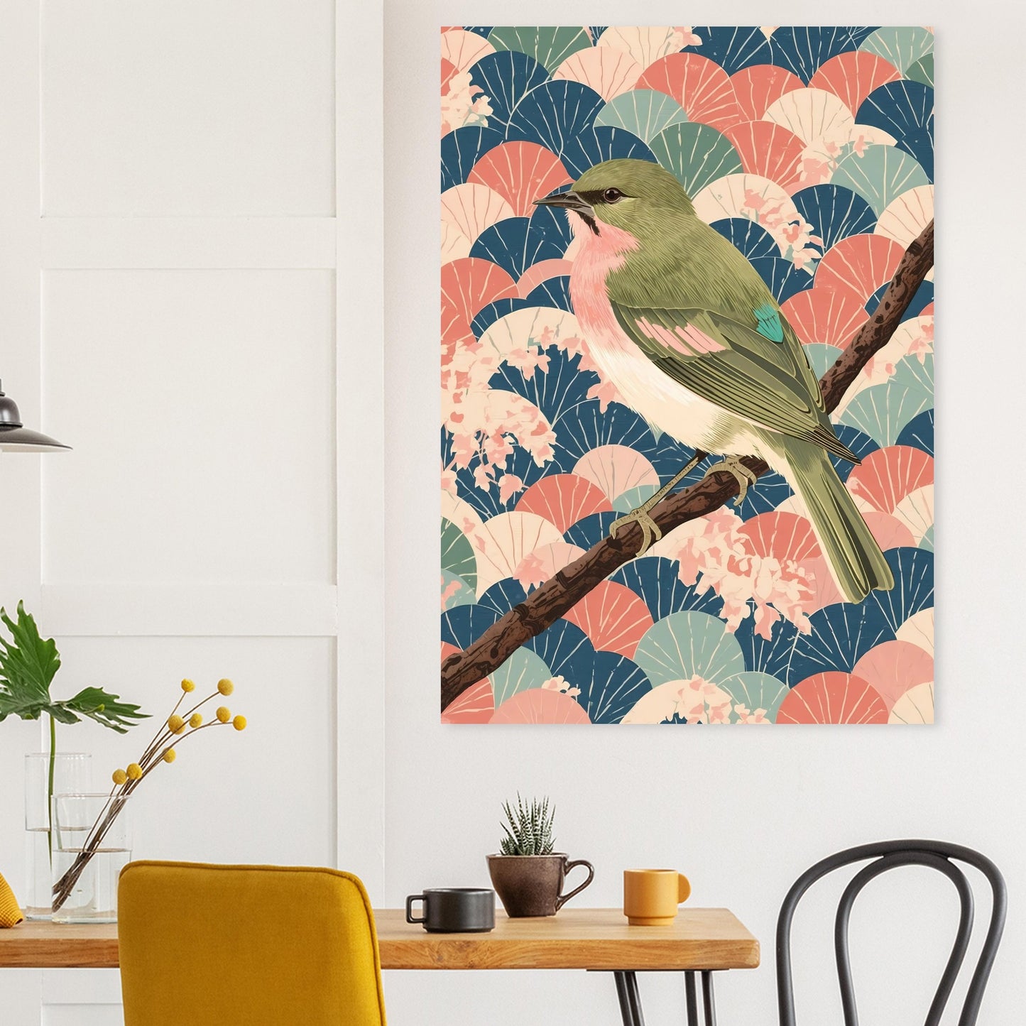 Songbird Serenity Japanese Art Wall Poster