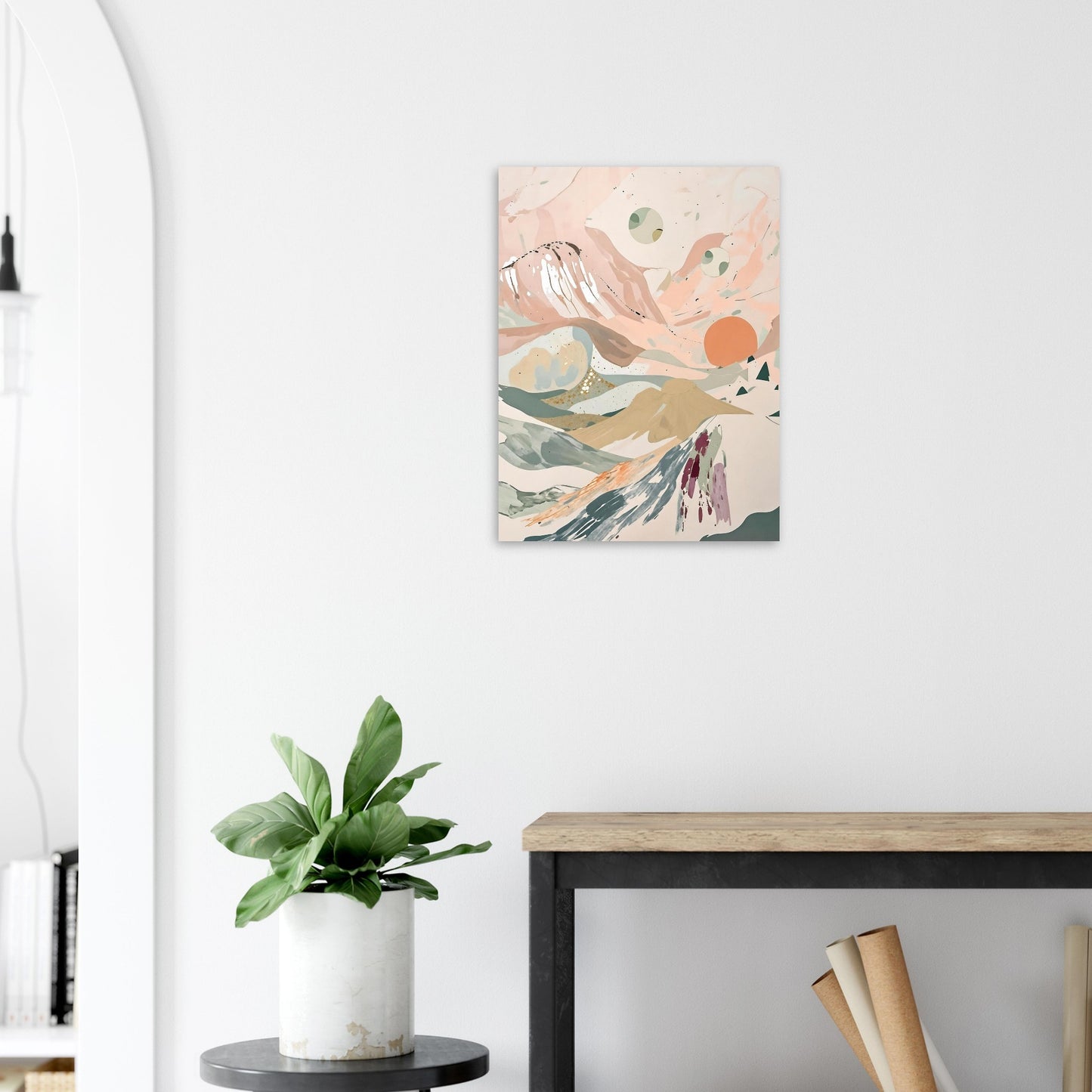 Celestial Desert Dreams Abstract Wall Art Poster