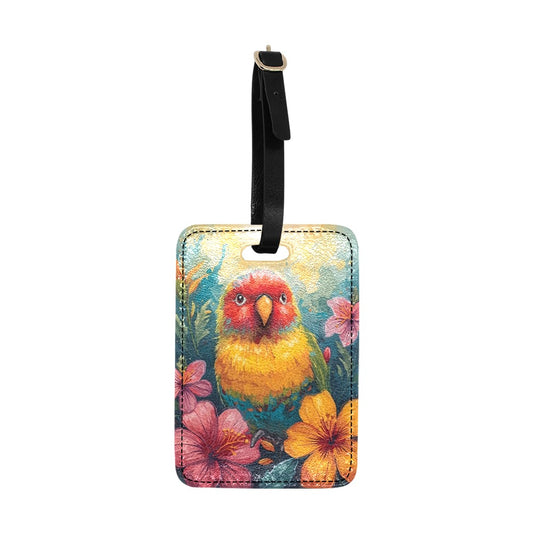 Tropical Lovebird Luggage Tag One Size