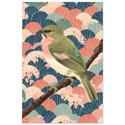 Songbird Serenity Japanese Art Wall Poster 60x90 cm 24x36″