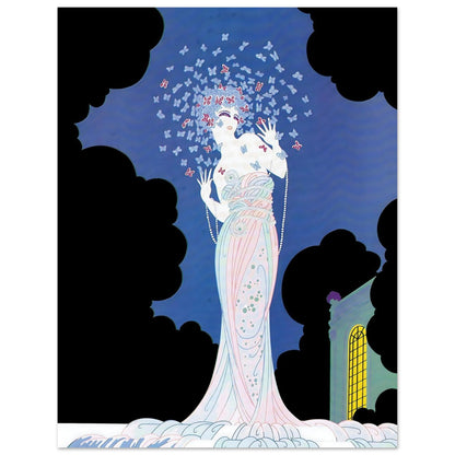 Butterfly Muse Art Deco Wall Art Poster 27x35 cm 11x14″