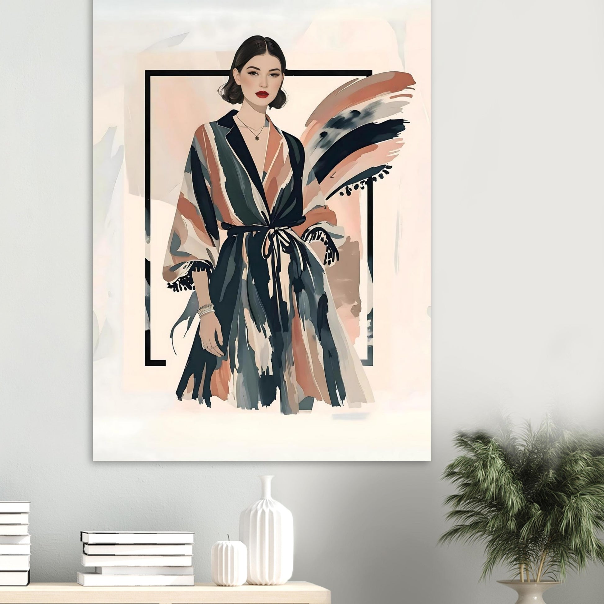 Kimono Chic Fashion Illustration Wall Art Poster