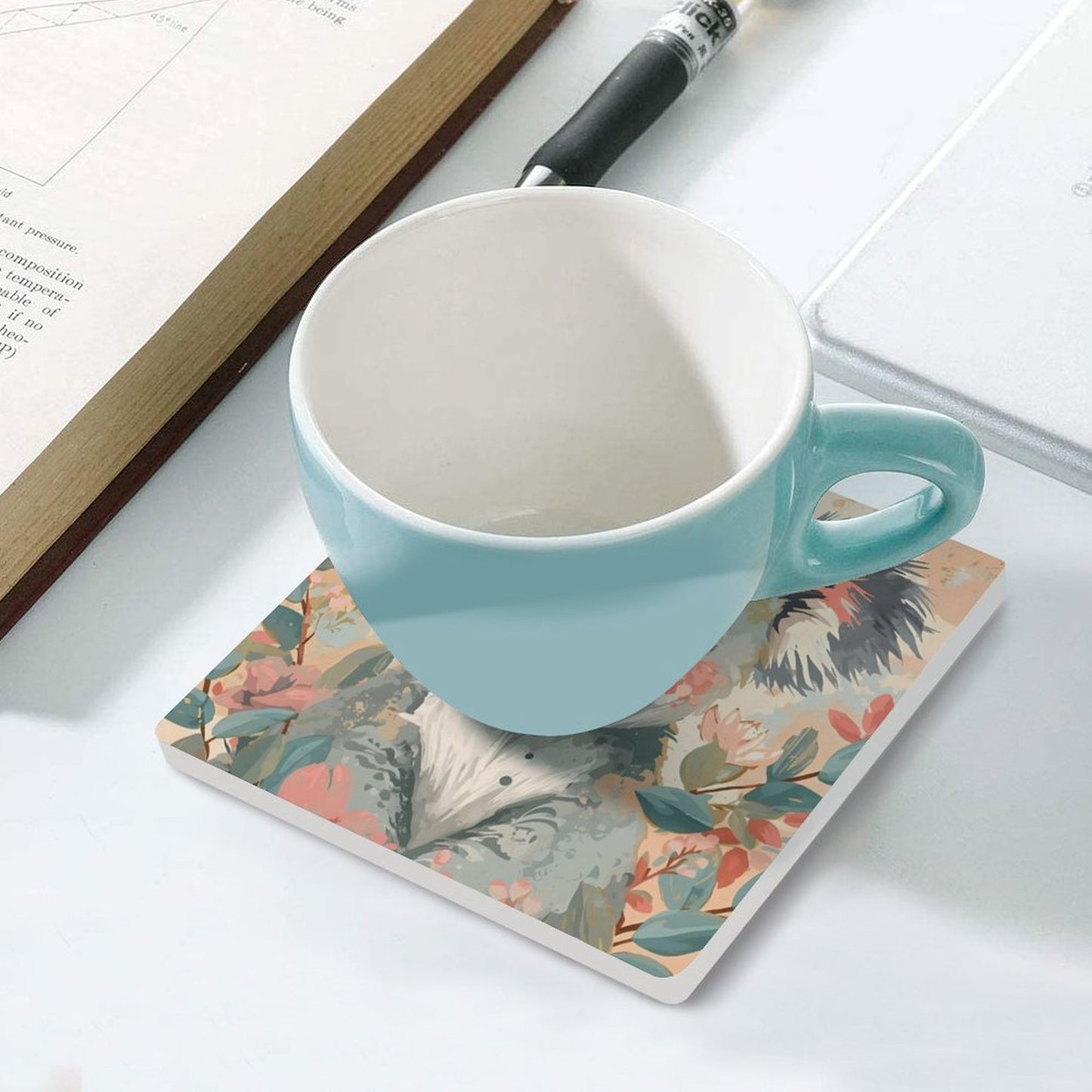 Koala in Bloom Dreamy Pastel Coasters — US-Made, Set of 4