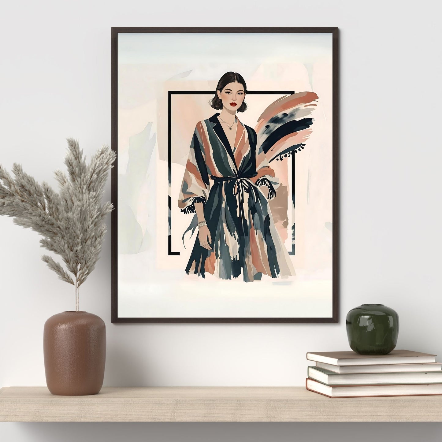Modern Muse Digital Wall Art, Bold Fashion Illustration Print