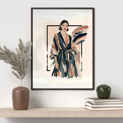 Modern Muse Digital Wall Art, Bold Fashion Illustration Print
