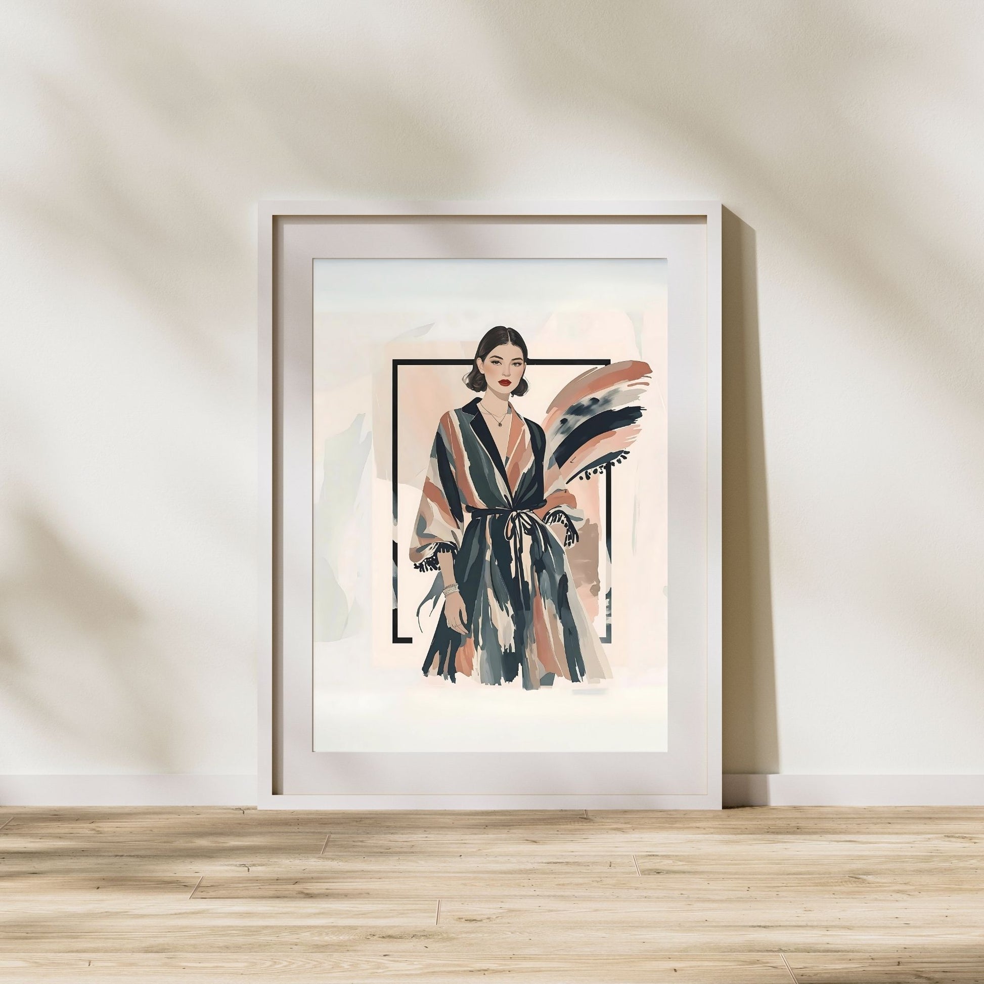Modern Muse Digital Wall Art, Bold Fashion Illustration Print