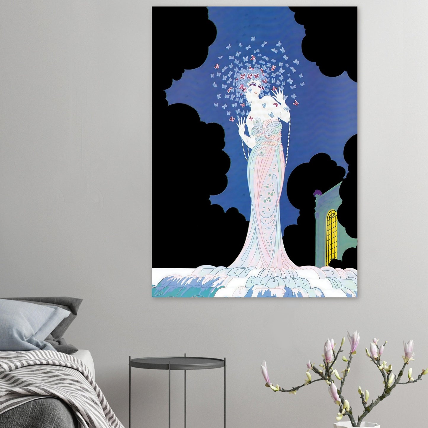 Butterfly Muse Art Deco Wall Art Poster