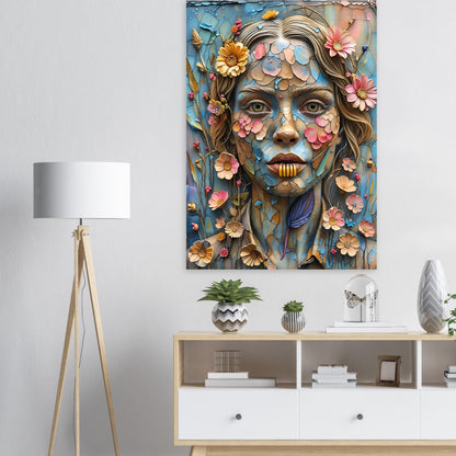 Bloom & Fracture Surreal Portrait Wall Art Poster