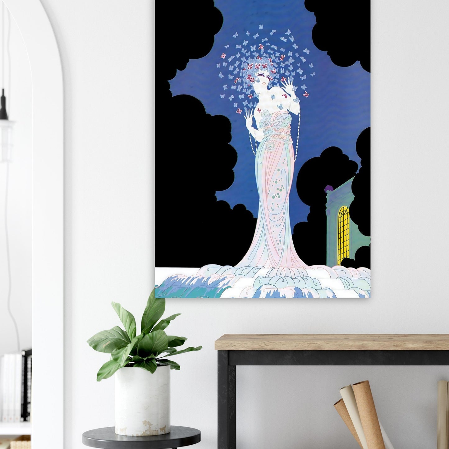 Butterfly Muse Art Deco Wall Art Poster
